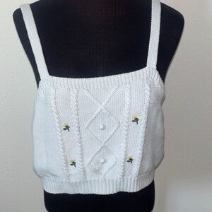 Wild Fable Cable Knit Cropped Tank Top size XXL
